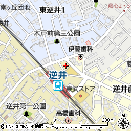 薬局くすりの福太郎逆井店周辺の地図