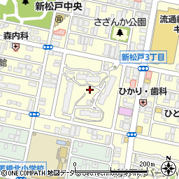 千葉県松戸市新松戸3丁目周辺の地図