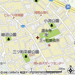 埼玉県川口市三ツ和周辺の地図