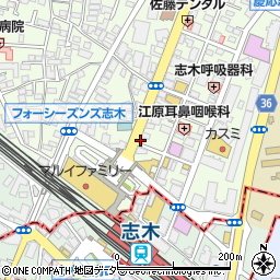 ショウワパーク志木駅前駐車場周辺の地図