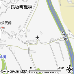 山梨県北杜市長坂町夏秋周辺の地図