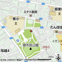 埼玉県蕨市塚越周辺の地図