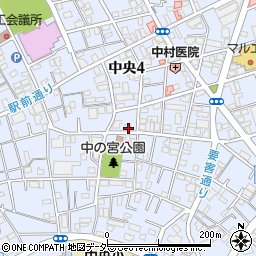 埼玉県蕨市中央4丁目10-9周辺の地図