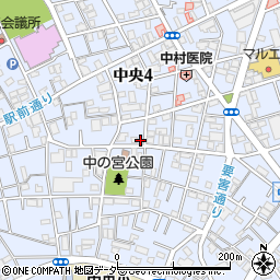埼玉県蕨市中央4丁目10-8周辺の地図
