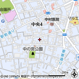 埼玉県蕨市中央4丁目10周辺の地図