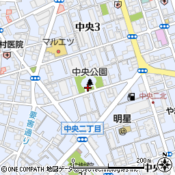 埼玉県蕨市中央3丁目周辺の地図