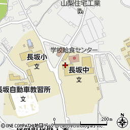 北杜市立長坂中学校周辺の地図