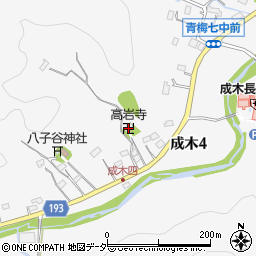 高岩寺周辺の地図