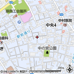 埼玉県蕨市中央4丁目23周辺の地図