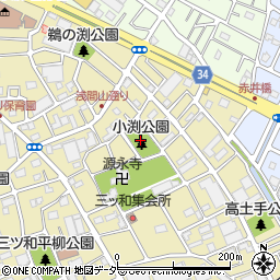 小渕公園周辺の地図