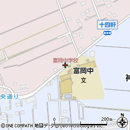 富岡中学校周辺の地図