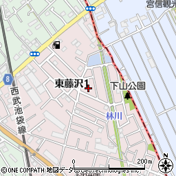 埼玉県入間市東藤沢1丁目周辺の地図