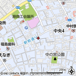 埼玉県蕨市中央4丁目23-27周辺の地図