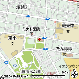 塚越コミュニティセンター周辺の地図