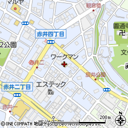 ワークマン川口赤井店周辺の地図
