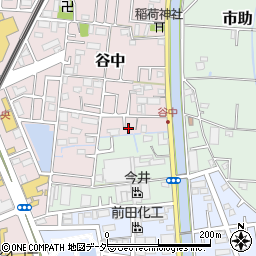 埼玉県三郷市谷中5周辺の地図