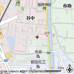 埼玉県三郷市谷中4周辺の地図