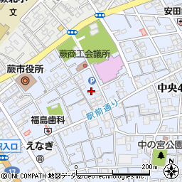 埼玉県蕨市中央5丁目2周辺の地図