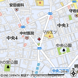 埼玉県蕨市中央3丁目21-4周辺の地図