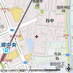 埼玉県三郷市谷中33周辺の地図