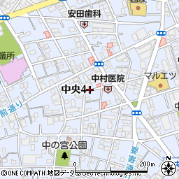 埼玉県蕨市中央4丁目12周辺の地図