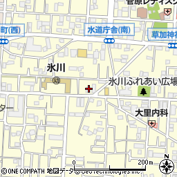 釜寅　草加店周辺の地図