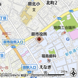 埼玉県蕨市周辺の地図