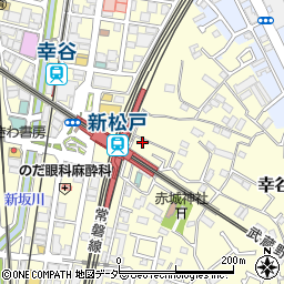 松戸市　自転車駐車場新松戸駅東口第１自転車駐車場周辺の地図