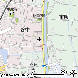埼玉県三郷市谷中13周辺の地図