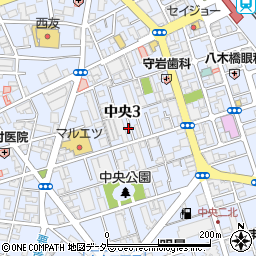 埼玉県蕨市中央3丁目10周辺の地図