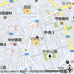 埼玉県蕨市中央3丁目20周辺の地図