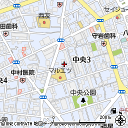 埼玉県蕨市中央3丁目20-21周辺の地図