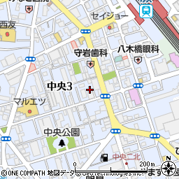 埼玉県蕨市中央3丁目5周辺の地図