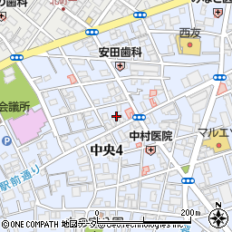 埼玉県蕨市中央4丁目13周辺の地図