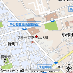 埼玉県八潮市小作田周辺の地図