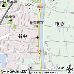 埼玉県三郷市谷中64周辺の地図