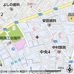 埼玉県蕨市中央4丁目15-2周辺の地図