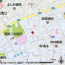 埼玉県蕨市中央4丁目15周辺の地図