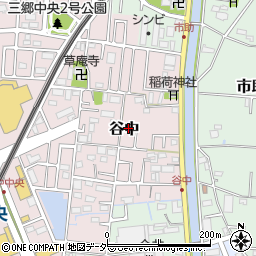 埼玉県三郷市谷中周辺の地図