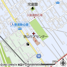 埼玉県狭山市北入曽1446-13周辺の地図