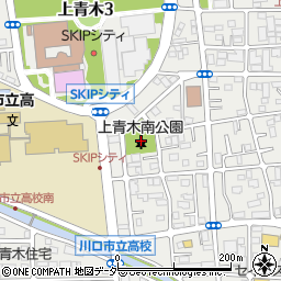 上青木南公園周辺の地図