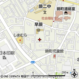 埼玉県蕨市錦町周辺の地図