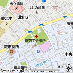 蕨城址公園周辺の地図