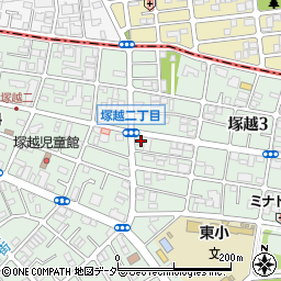 ビッグ・エー蕨塚越店周辺の地図