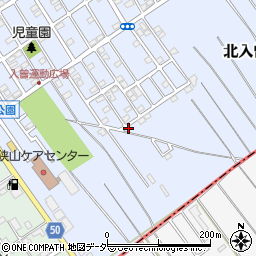 埼玉県狭山市北入曽1458-128周辺の地図