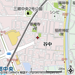埼玉県三郷市谷中74周辺の地図