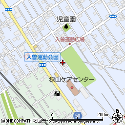 埼玉県狭山市北入曽1446-16周辺の地図