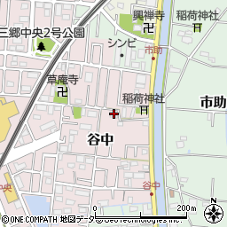埼玉県三郷市谷中86周辺の地図