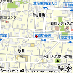 ドミノ・ピザ　草加氷川町店周辺の地図
