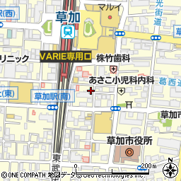 キャンドゥ草加東口店周辺の地図